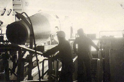 Engine &Airframe troops load a missile