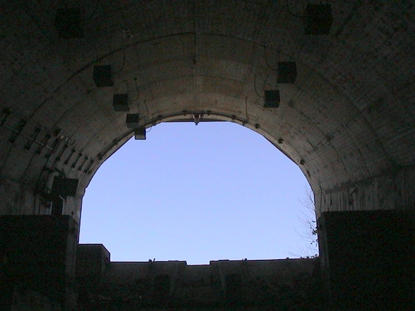 Looking out the abandoned Launch Bay