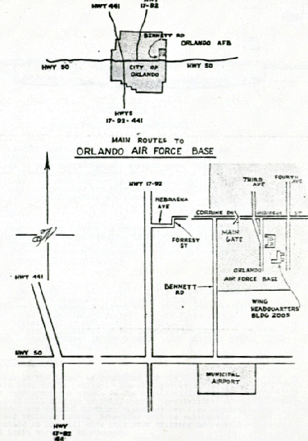 Map to Orlando AFB