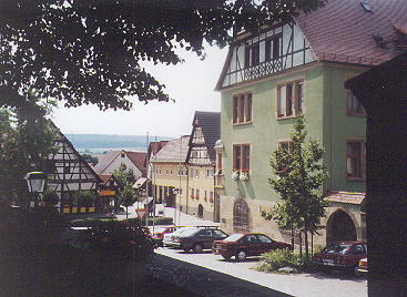 Schwaigern Rathaus as seen from the Evangelische Stadtkirche 1995