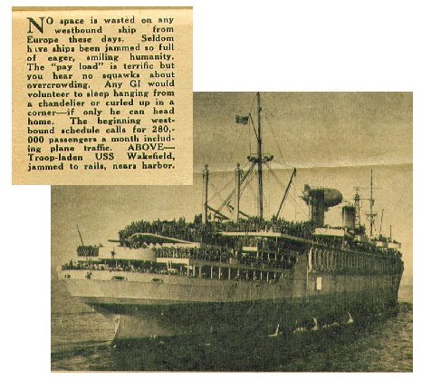 USS Wakefield - From the Detroit
News - June 24, 1945