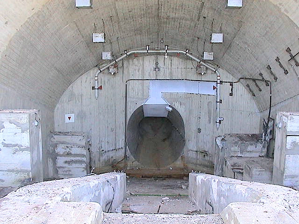 A stripped launch bay