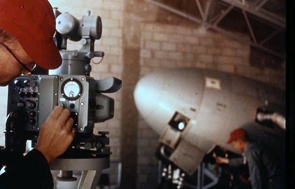 Theodolite in use
