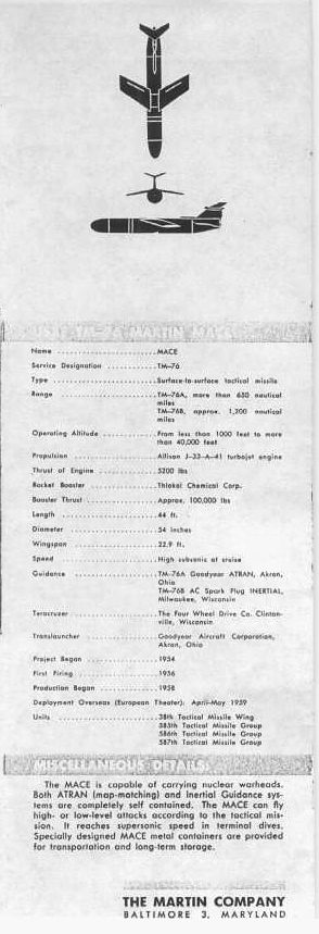 Martin Co. Mace brochure